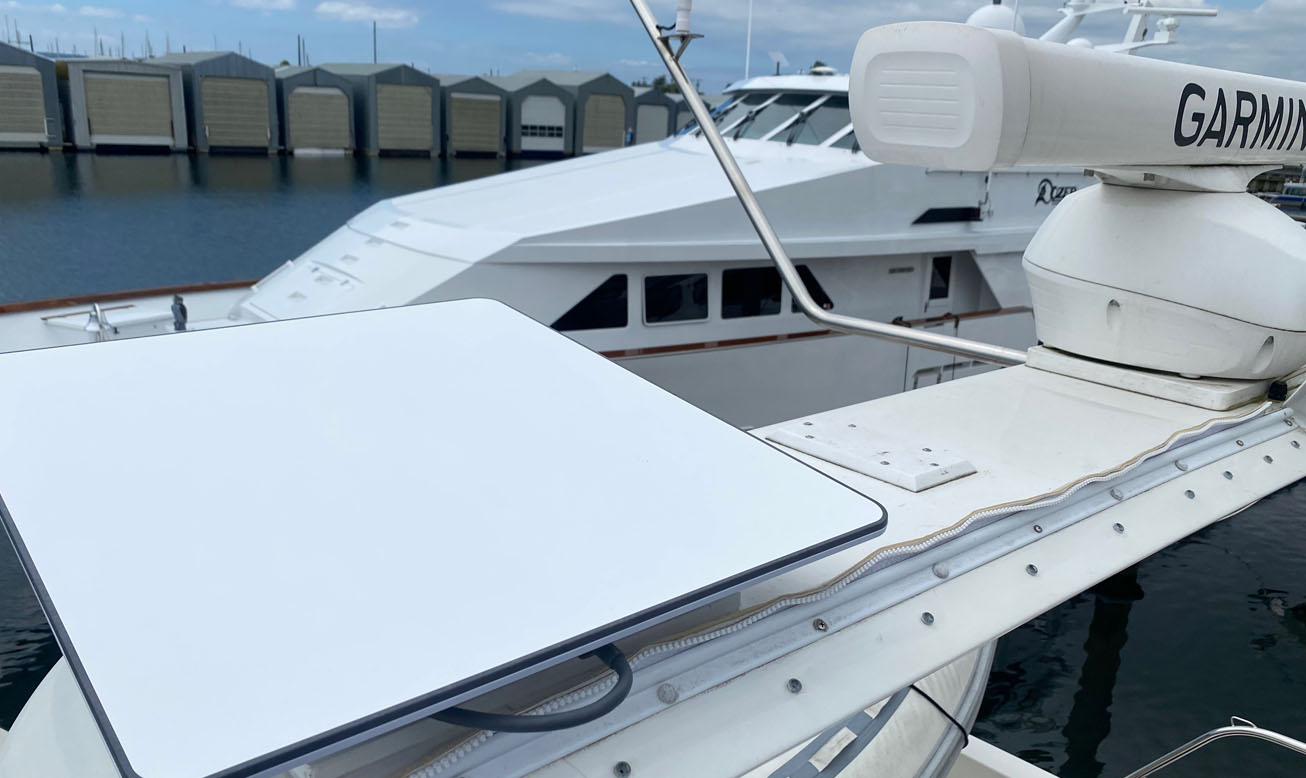 satelite equipment on a boat